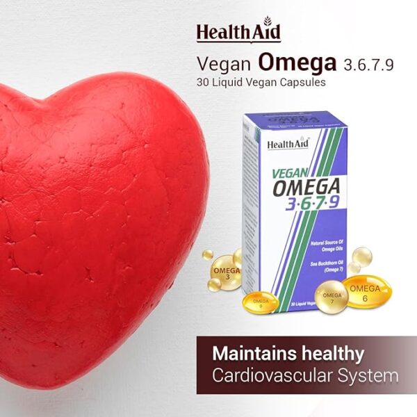 HealthAid Vegan Omega 3.6.7.9 Capsules -30 Capsules - Image 6