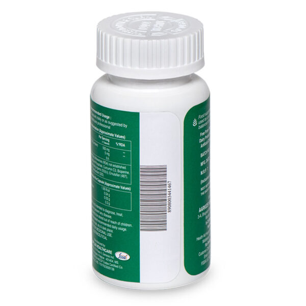 HealthAid Curcumin 3 Capsule (Standardized with Bioperine 95%) - 30 Capsules - Image 4