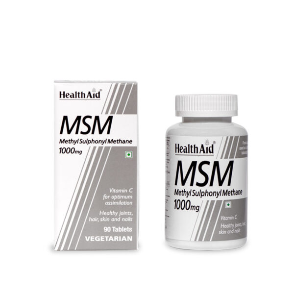 HealthAid MSM 1000mg - 90 Tablets