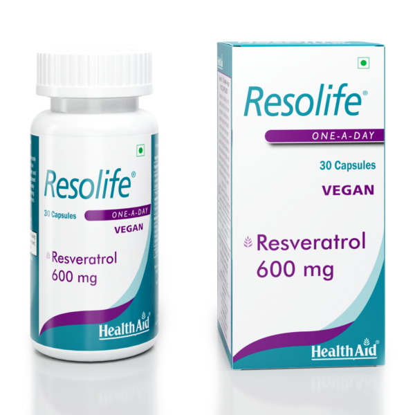 Resolife (Resveratrol 600mg) 30 Vegan Capsules- HealthAid