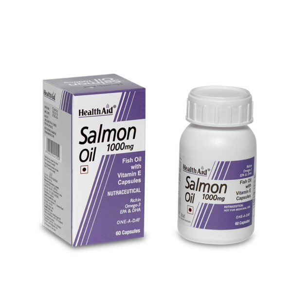 HealthAid Salmon Oil 1000mg - 60 Capsules - Image 2