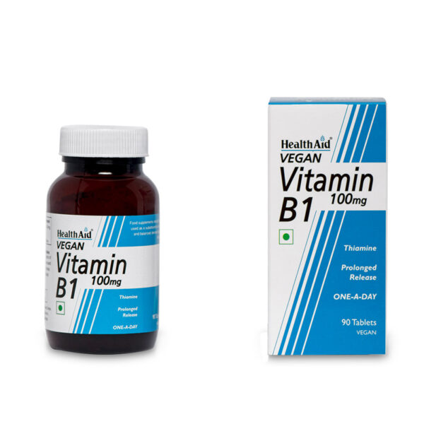 HealthAid Vegan Vitamin B1 (Thiamine 100mg) Tablets - 90Tablets