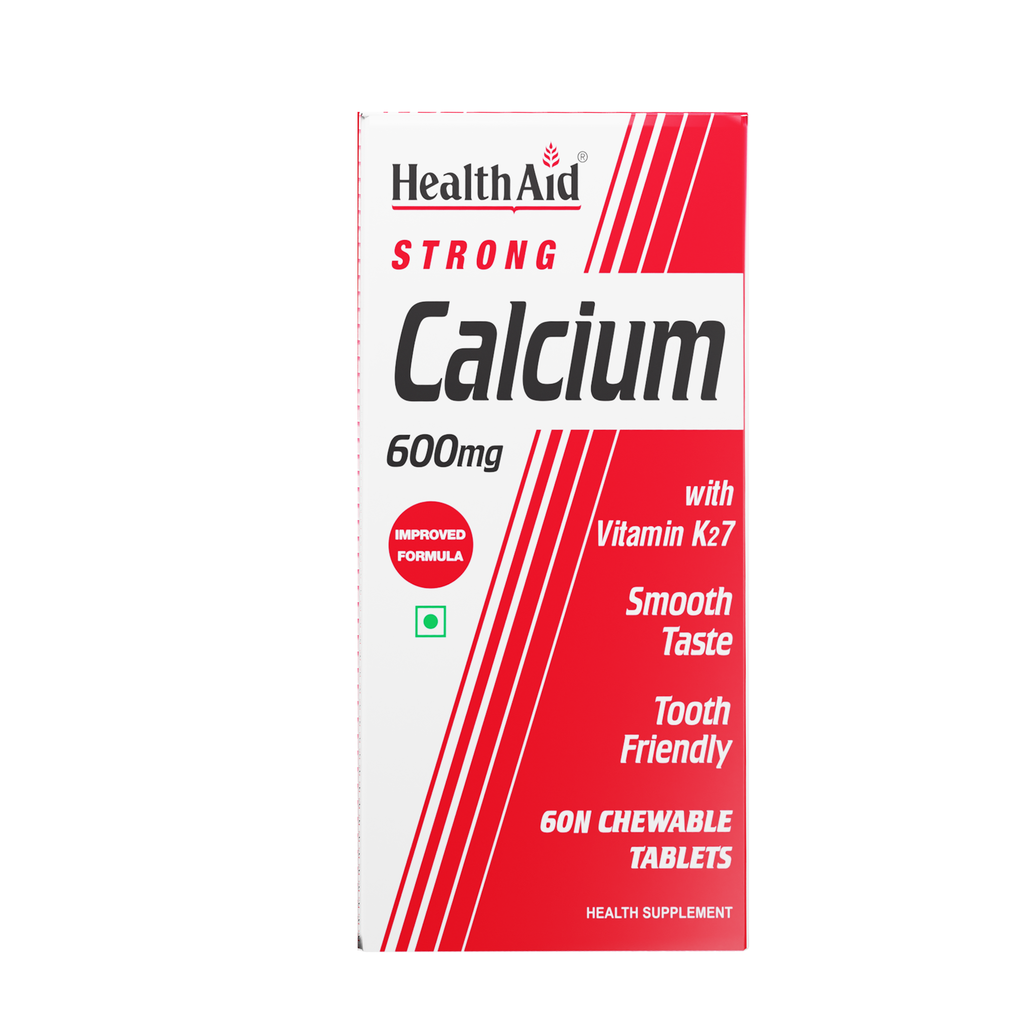 HealthAid Strong Calcium 600mg - 60 Chewable Tablets