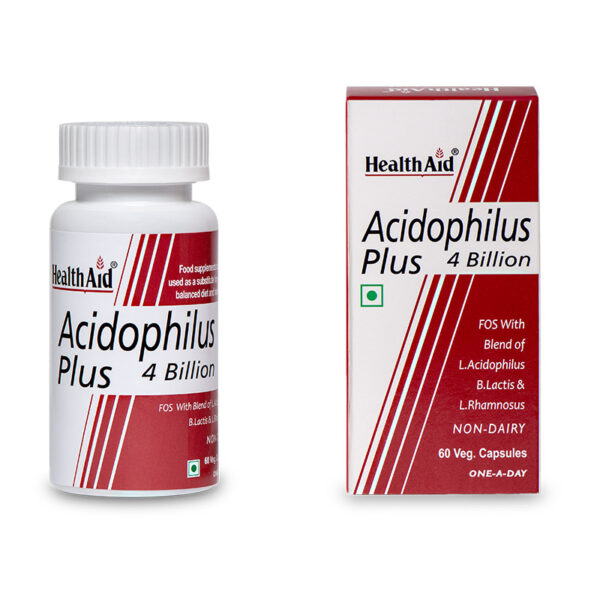 HealthAid Acidophilus Plus 4 Billion (Probiotic Capsules)- 60 Capsules