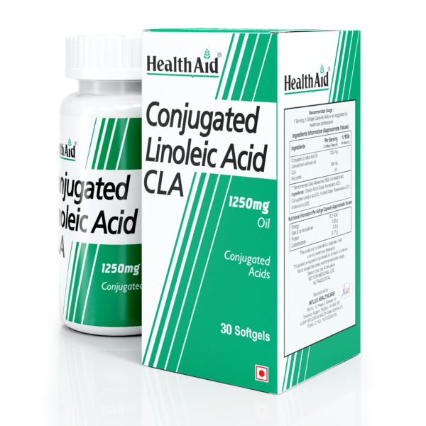 Conjugated Linoleic Acid (CLA) 1250mg Oil Capsules – HealthAid - Image 2