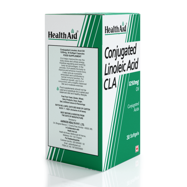 Conjugated Linoleic Acid (CLA) 1250mg Oil Capsules – HealthAid - Image 7