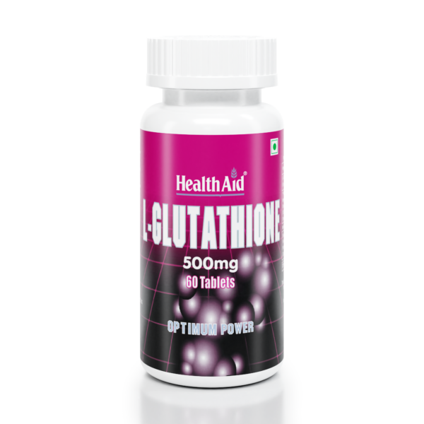 HealthAid L-Glutathione 500mg with Vitamin C & Astaxanthin-(60 Tablet)