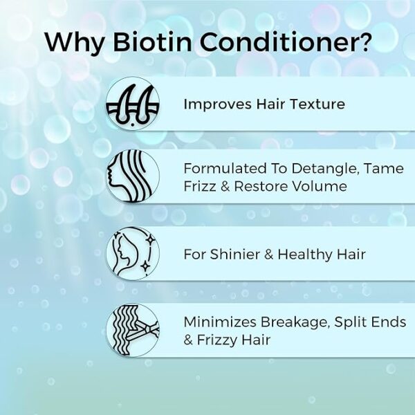 HealthAid Biotin Conditioner with Keratin & Collagen - 200mL - Image 4