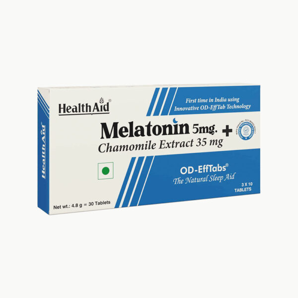 HealthAid Melatonin 5 MG + Chamomile Extract 35 MG - 30 OD EffTabs