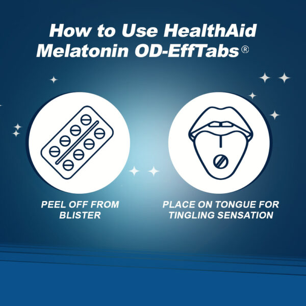 HealthAid Melatonin 5 MG + Chamomile Extract 35 MG - 30 OD EffTabs - Image 6