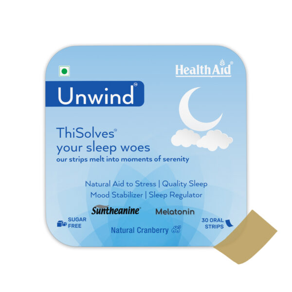 HealthAid® Unwind™ Thisolves™ (Natural Cranberry Flavour) - 30 Mouth Dissolving Strips