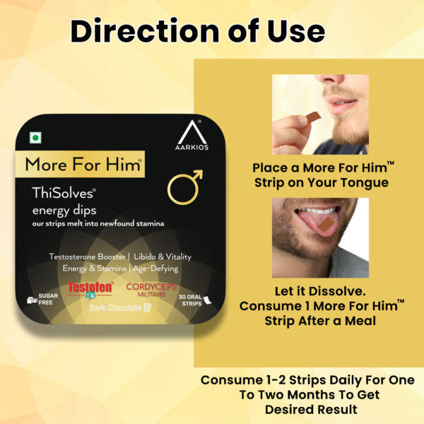 Aarkios™ More For Him™ ThiSolves™ (Dark Chocolate Flavour)- 30 Mouth Dissolving Strips - Image 8