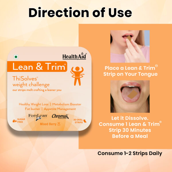 HealthAid® Lean & Trim™ ThiSolves™ (Mixed Berry Flavour) - 30 Mouth Dissolving Strips - Image 6